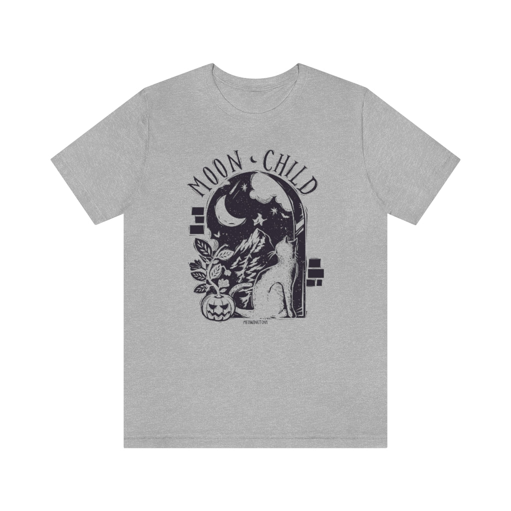 Moon Child Halloween Cat T-Shirt