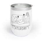 Caturday Chill Wine Tumbler
