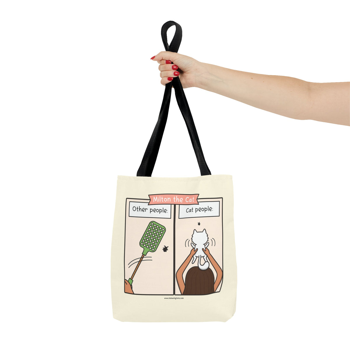 Other People vs Cat People Comic Tote Bag