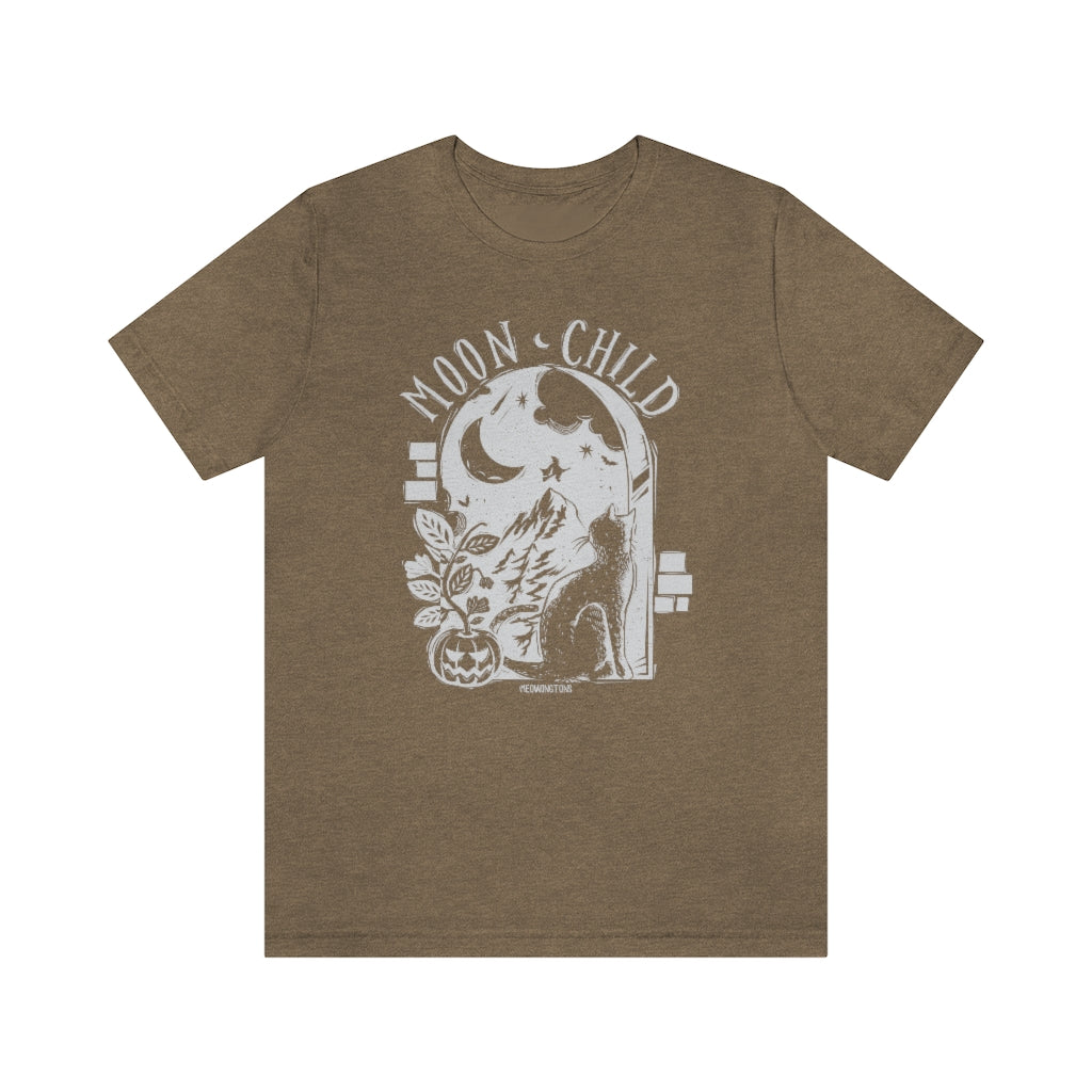 Moon Child Halloween Cat T-Shirt