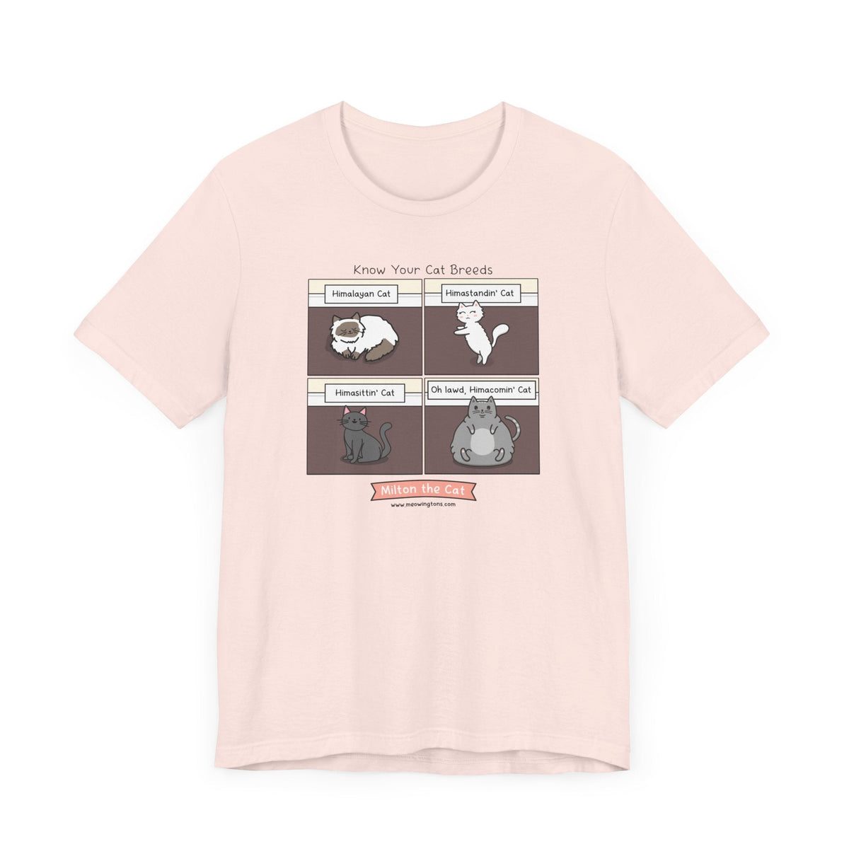 Know Your Cat Breeds Comic T-Shirt