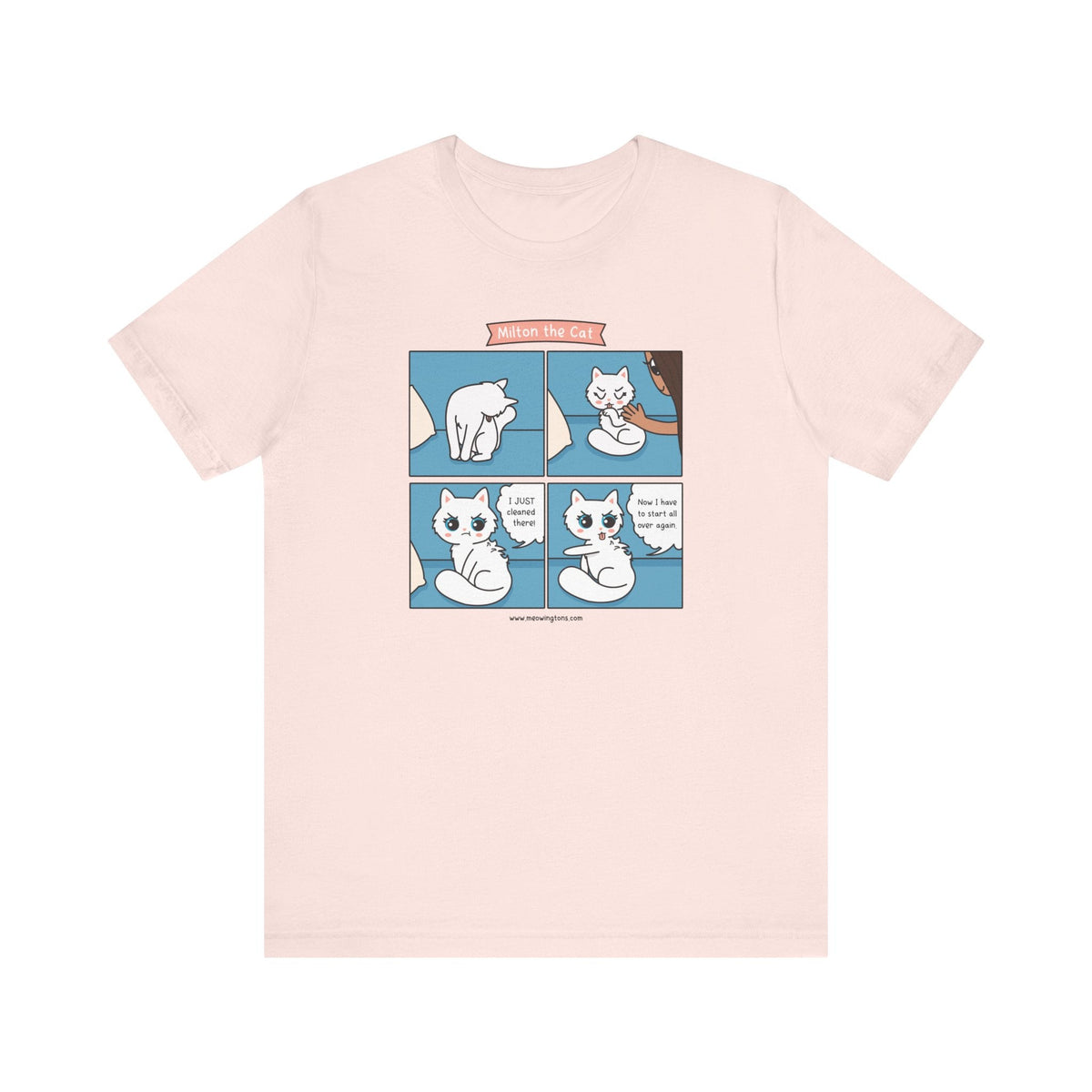 Cat Grooming Comic T-Shirt