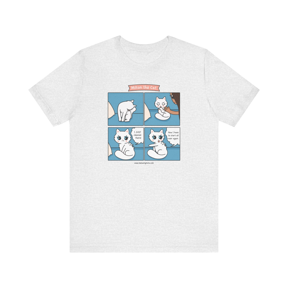Cat Grooming Comic T-Shirt