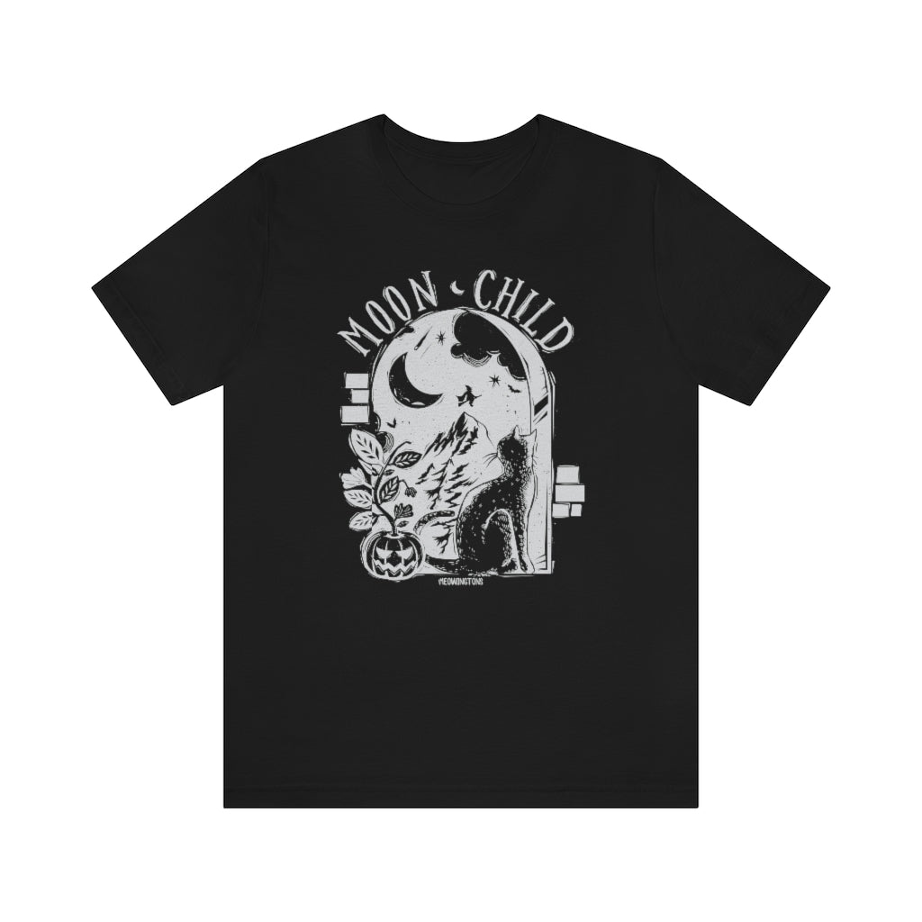 Moon Child Halloween Cat T-Shirt