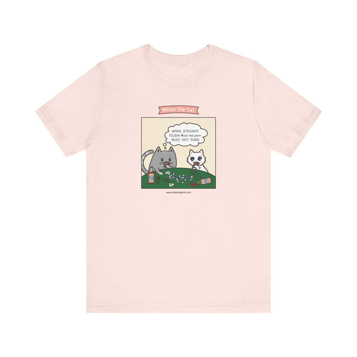 Cat Poker Comic T-Shirt