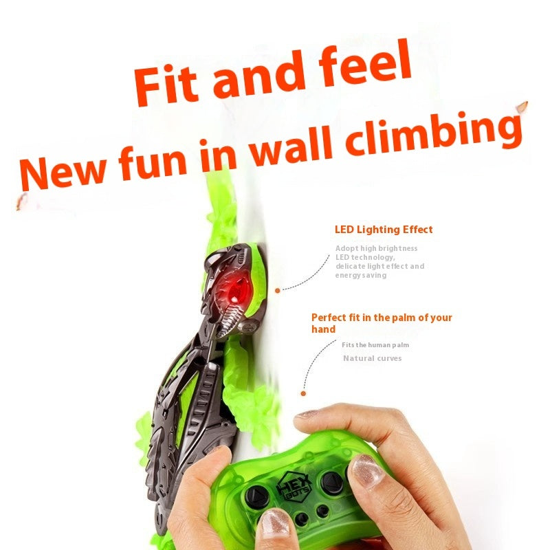 Wall Crawler Gecko, Rechargeable Remote Control Robot Kids Toys, Climbs up Walls