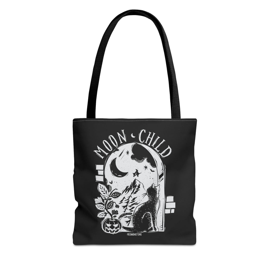 Moon Child Halloween Cat Tote Bag