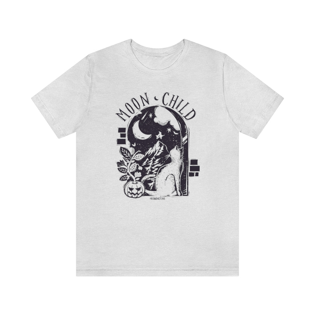 Moon Child Halloween Cat T-Shirt