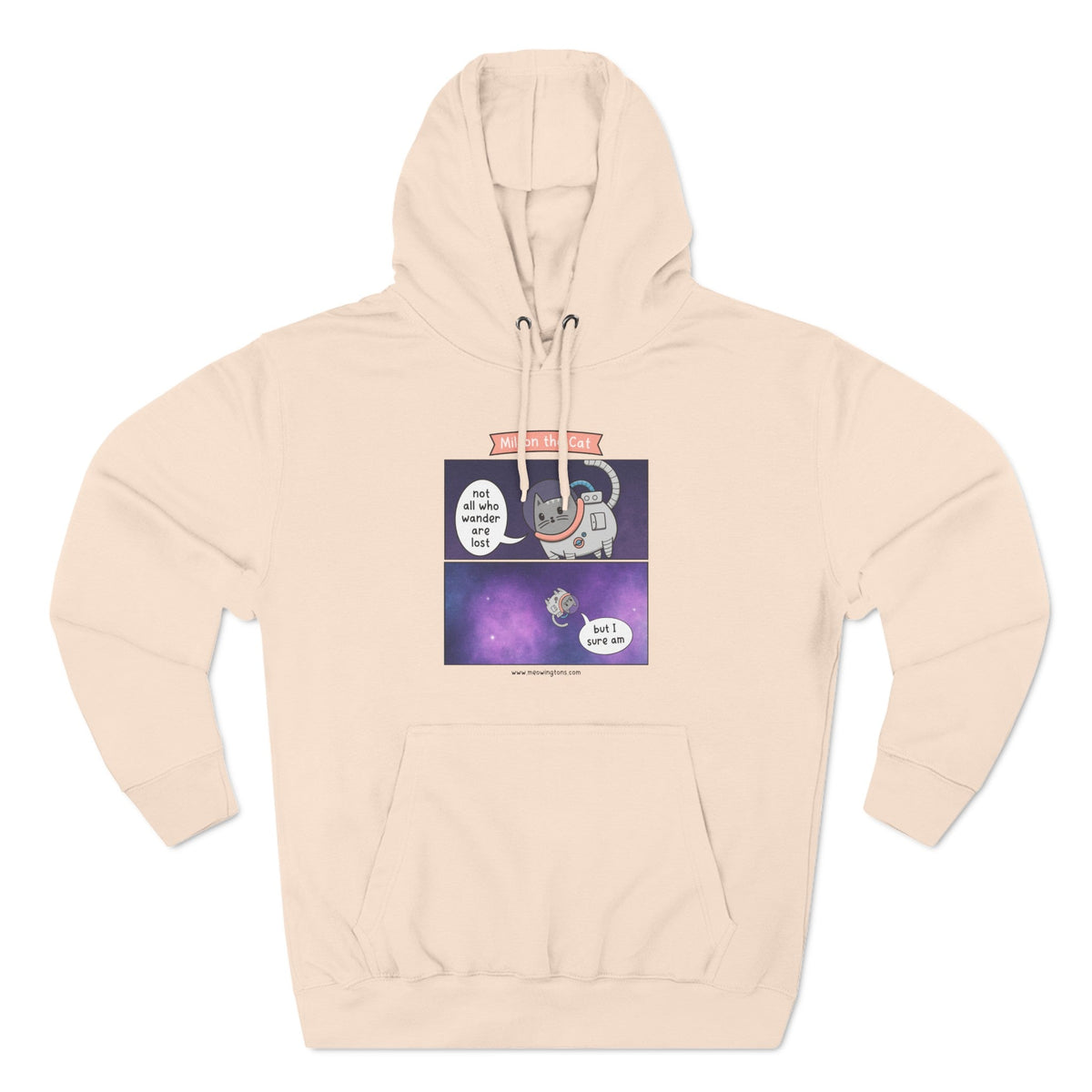 Not All Who Wander Cat Comic Hoodie