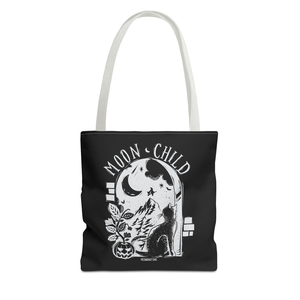 Moon Child Halloween Cat Tote Bag
