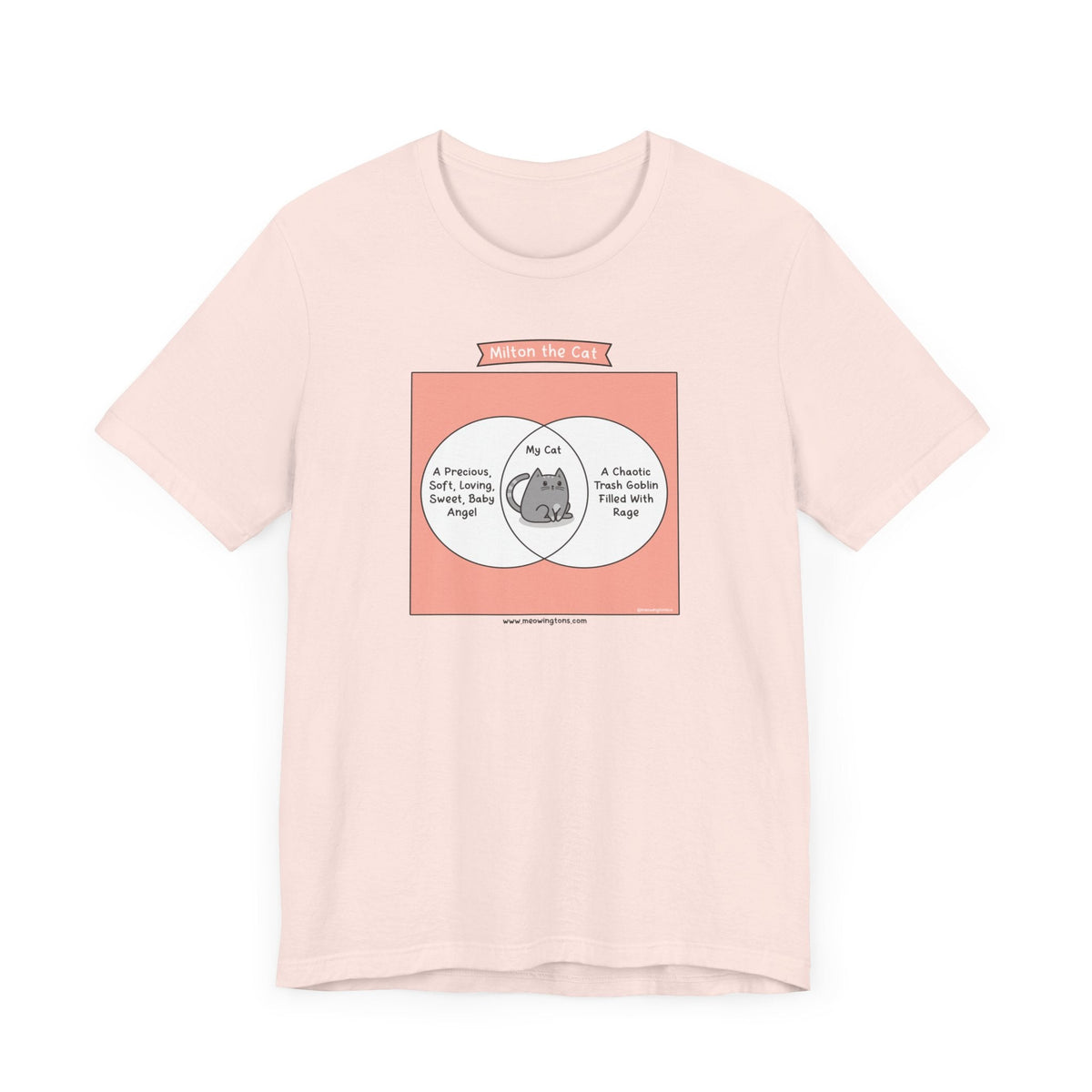 Cat Venn Diagram Comic T-Shirt