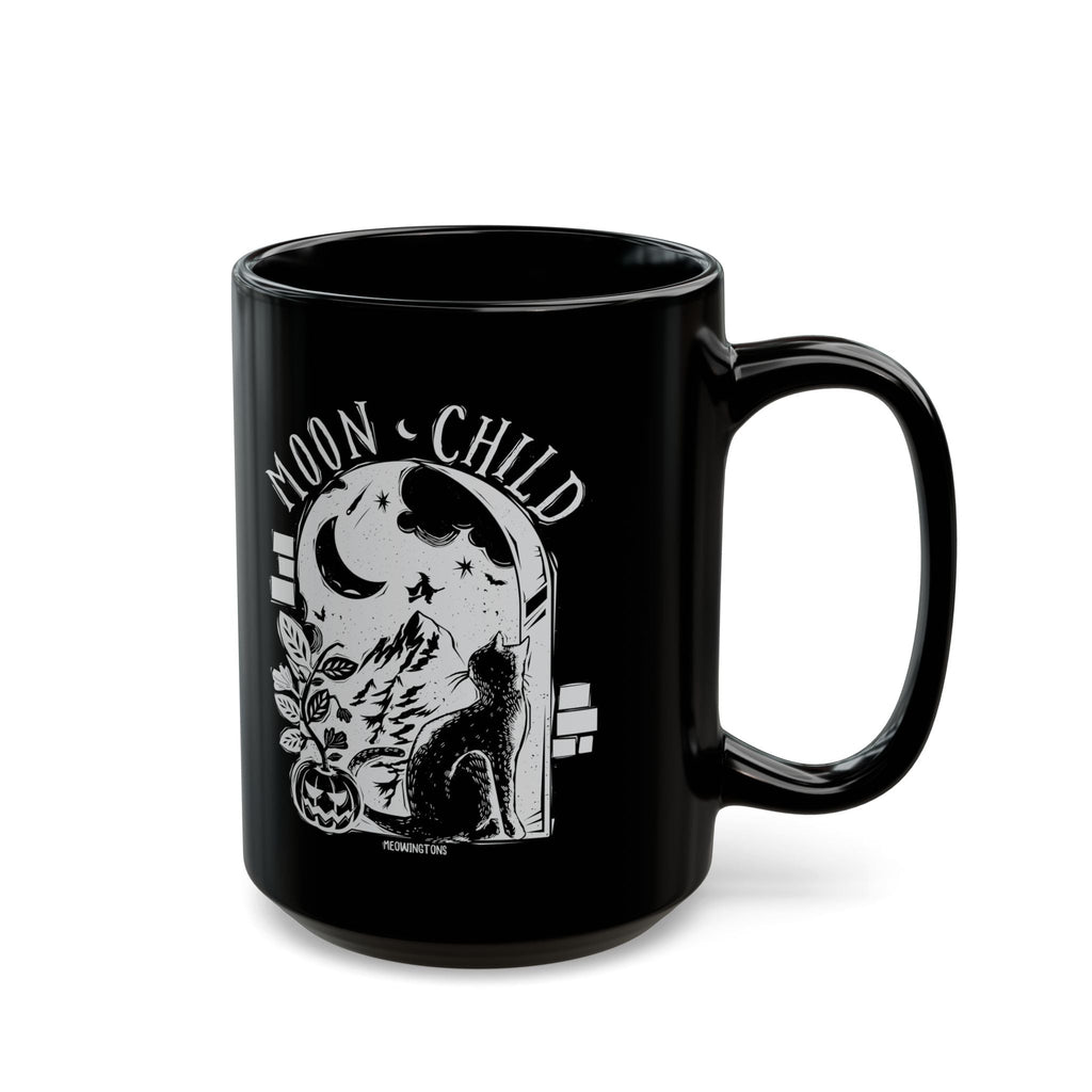 Moon Child Black Cat Mug