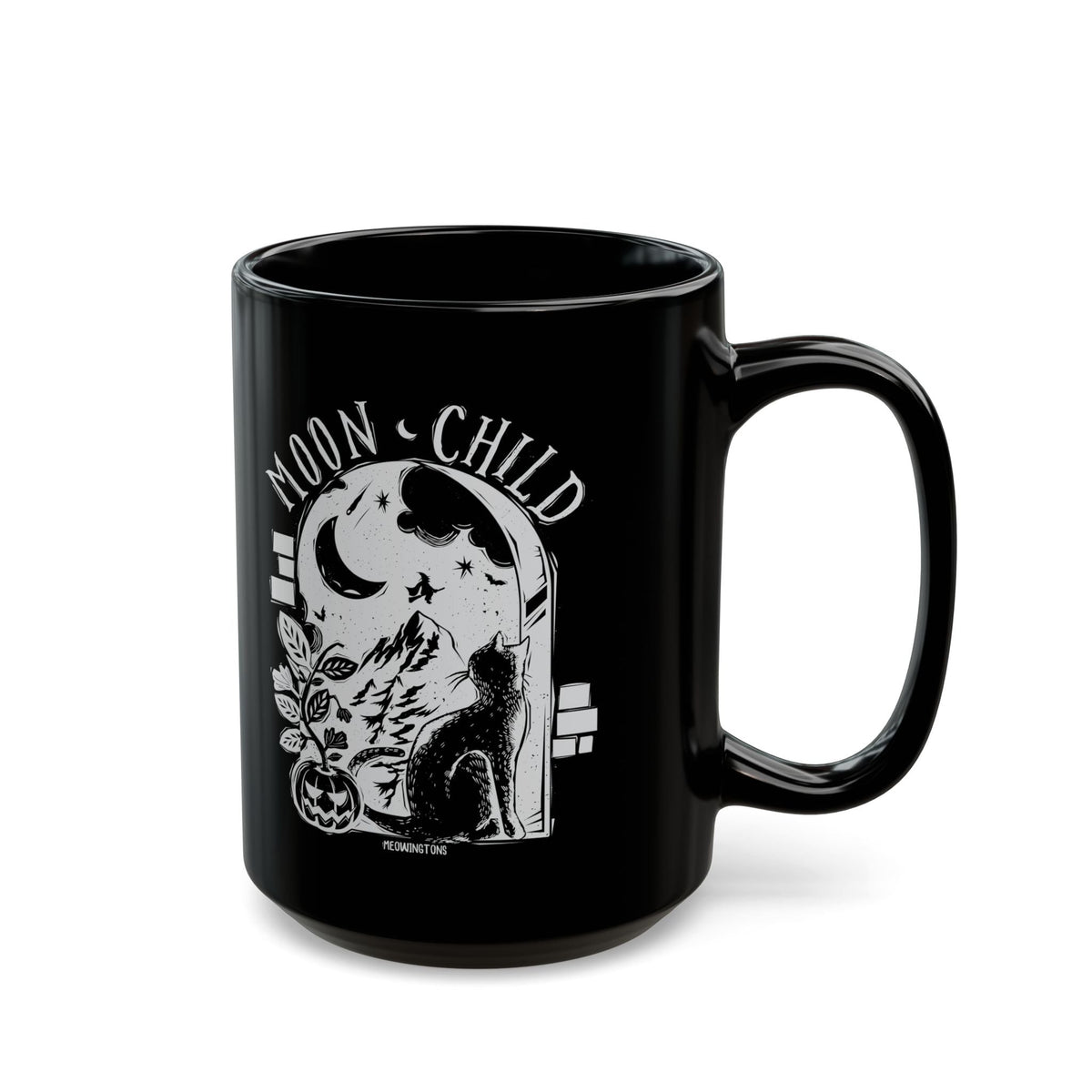 Moon Child Black Cat Mug