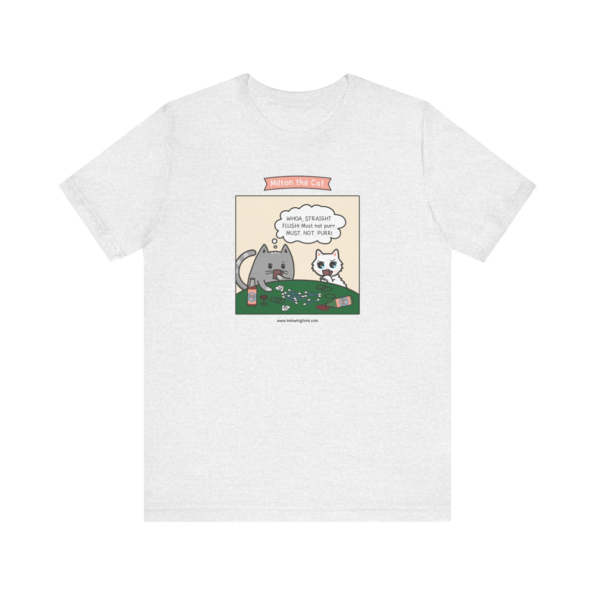 Cat Poker Comic T-Shirt