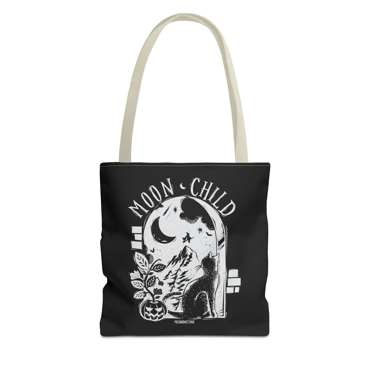 Moon Child Halloween Cat Tote Bag