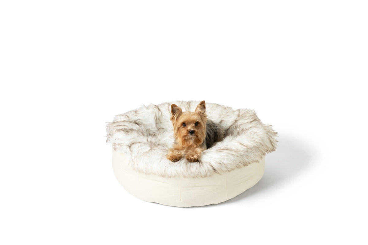 PupPouf™ Faux Fur Donut Pet Bed - Desert Luxe