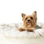 PupPouf™ Faux Fur Donut Pet Bed - Desert Luxe