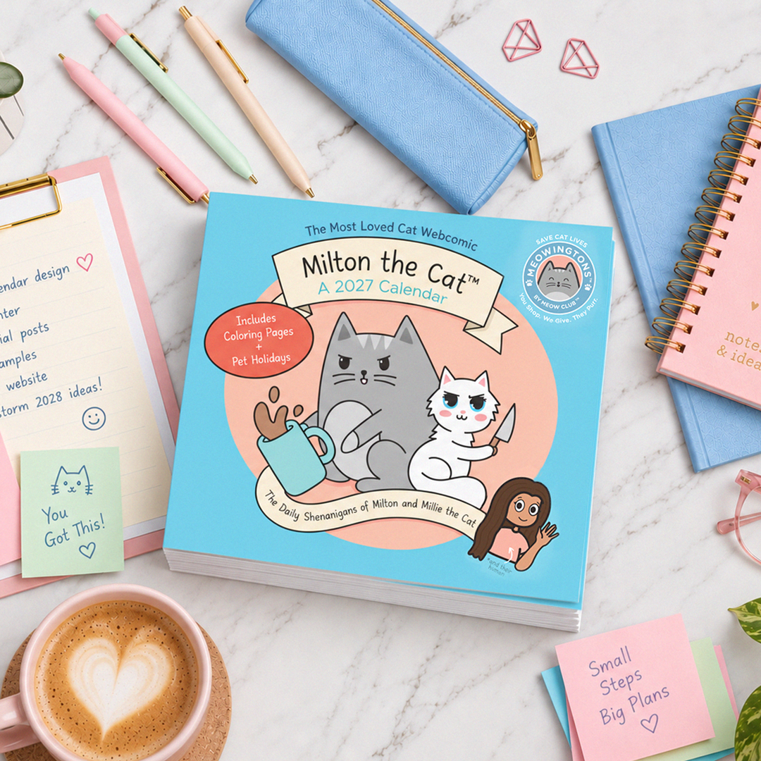 Milton the Cat™ 2027 Page-A-Day Calendar | The Most Loved Cat Webcomic