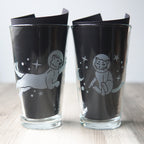 Astronaut Cat Beer Pint Glass