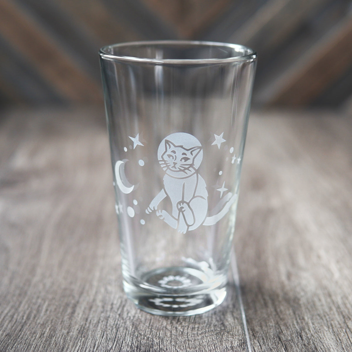 Astronaut Cat Beer Pint Glass