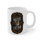 Custom World's Best Cat Dad Whiskey Label Cat Mug